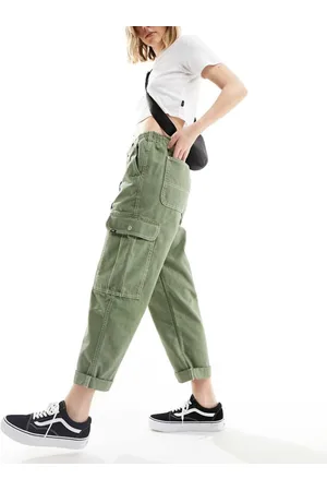 Vans Womens sidewalk trousers in green - Size X-Small