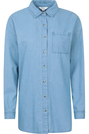 Mountain Warehouse Womens/Ladies Santiago Oversized Shirt (Pale ) Cotton - Size 12 UK