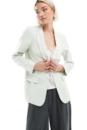 Miss Selfridge Womens blazer in sage - LGREEN - Size 8 UK