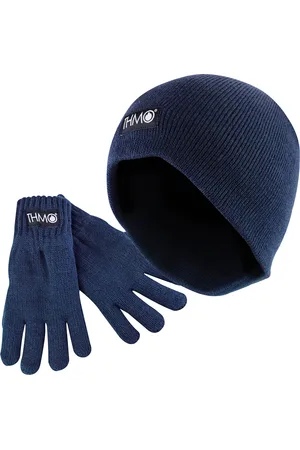 THMO Kids Unisex Thinsulate Hat & Gloves Winter Set - - Size X-Large