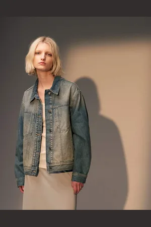 Topshop Womens boxy denim jacket in dirty - Size X-Small