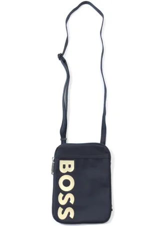 HUGO BOSS Mens Contrast Logo Recycled Neck Pouch - Navy - Nylon - One Size