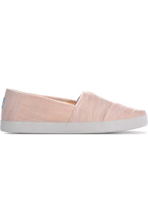TOMS Womens Avalon Slubby Cotton Slip-On Pumps in Textile - Size UK 5