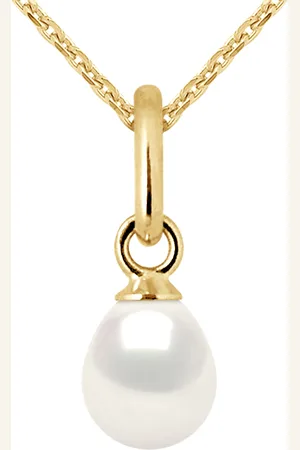 Diadema Womens - Pendant - Yellow Gold and Real Freshwater Pearls - - One Size