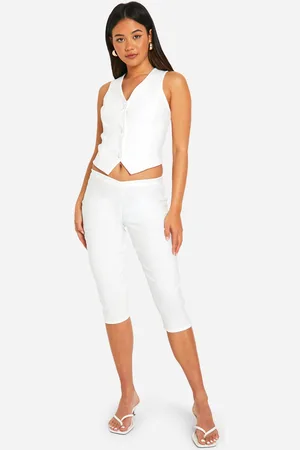 Boohoo Womens Super Stretch Waistcoat & Capri Pants - viscose - Size 14 UK