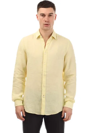 HUGO BOSS Mens Lukas 53 Shirt in Linen - Size Small
