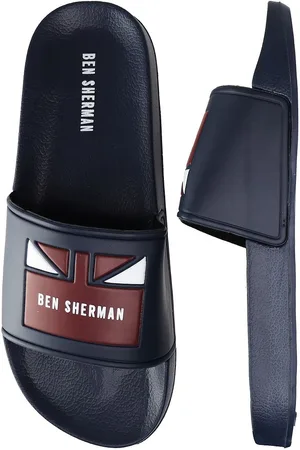 Ben Sherman Union Mens Navy Sliders - - Size UK 9