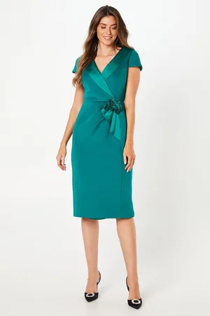 wallis Womens Occasion Scuba Corsage Midi Dress - - Size 10 UK