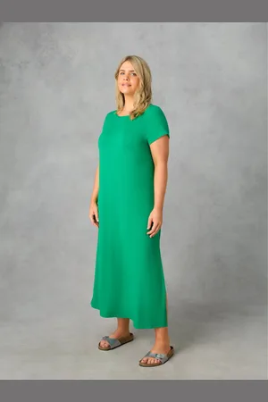 Live Unlimited London Womens Jersey Side Split Midaxi T-Shirt Dress - Size 18 UK