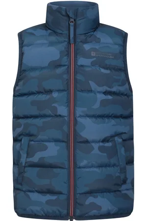 Mountain Warehouse Childrens Unisex Childrens/Kids Rocko Camouflage Padded Gilet (Petrol) - - Size 3-4Y