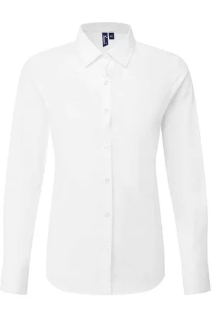 Premier Womens/Ladies Recyclight Poplin Long-Sleeved Shirt - Size 4XL