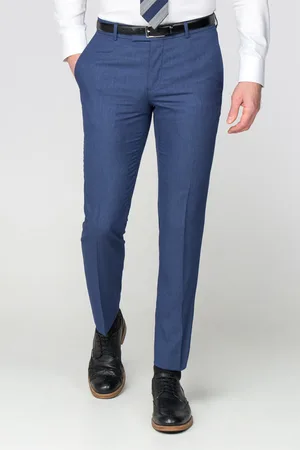 Scott & Taylor Mens Birdseye Tailored Fit Suit Trouser - Size 46 Regular
