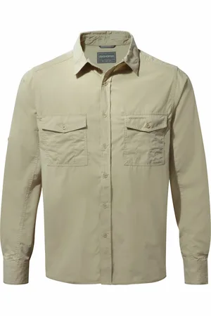 Craghoppers Mens Kiwi Long-Sleeved Shirt (Oatmeal) - - Size 3XL