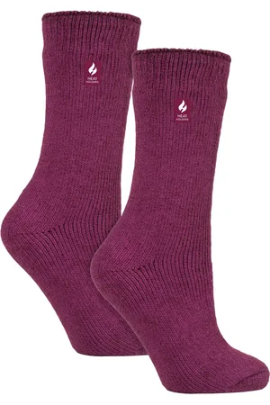 Heat Holders Womens 2 Pack Ladies Original Thermal Moisture Wicking Socks - - Size UK 4-8