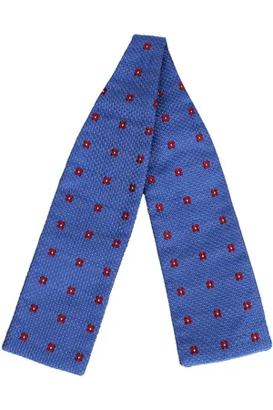 Hackett Grenadine Silk Neat Mens Sky Printed Ties - - One Size