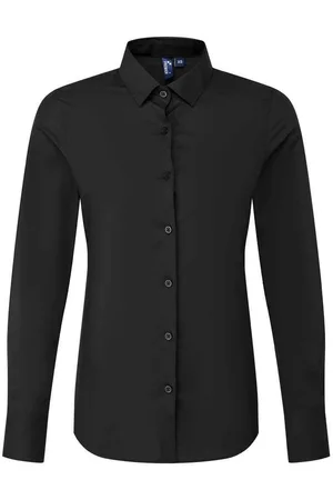 Premier Womens/Ladies Recyclight Poplin Long-Sleeved Shirt - Size Small