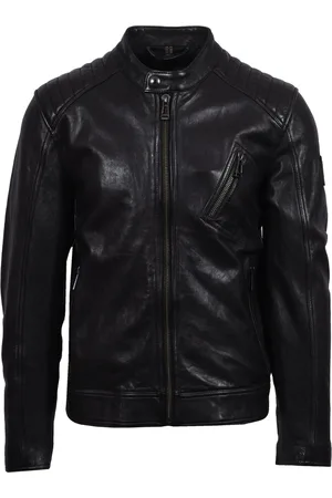 Belstaff Mens V Racer Leather Jacket - Size X-Large