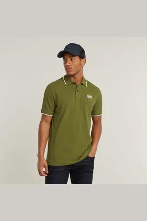 G-Star Mens G-Star RAW Chest Logo Striped Polo - Cotton - Size Small