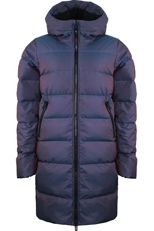 Under Armour ColdGear Blue Womens Iridescent Parka Hooded Coat 1365812 422 Nylon - Size X-Small