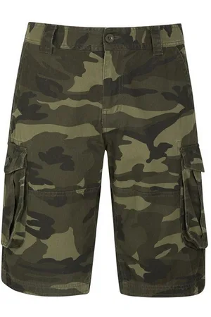 Mountain Warehouse Mens Camo Cargo Shorts ( Green/Black) - Size 28W/32L