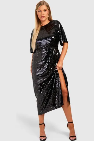 Boohoo Womens Plus Shard Sequin Midaxi Dress - - Size 24 UK