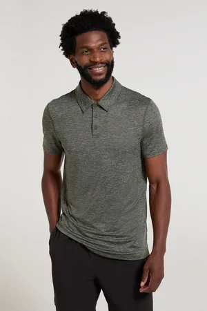 Mountain Warehouse Mens Agra Stripe Polo Shirt ( Green) - Size 4XL