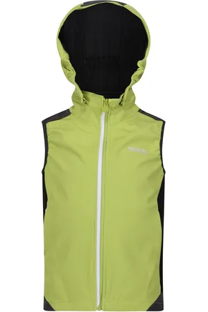 Regatta Kids Unisex Childrens/Kids Acidity VI Lightweight Hooded Gilet (Green Algae/Seal Grey) - material_Synthetic - Size 5-6Y