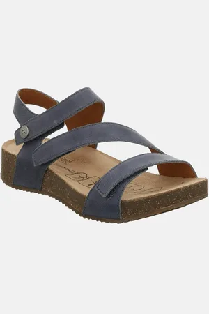 Josef Seibel Womens Tonga 25 Jeans - Navy Leather Toe Post Ladies Sandal - Size UK 4