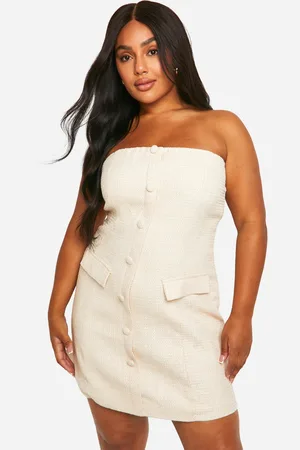 Boohoo Womens Plus Boucle Mini Shift Dress - - Size 24 UK