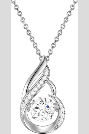 Rafaela Donata Womens Necklace with pendant sterling zirconia white - Size 40cm