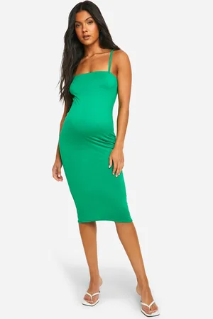 Boohoo Womens Maternity Super Soft Strappy Midi Dress - - Size 14 UK
