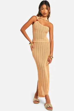 Boohoo Womens Bead Cut Out Detail Top And Maxi Skirt Set - - Size 16 UK