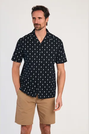 Kensington Eastside Mens Cotton Printed Short Sleeve Shirt - Size Large