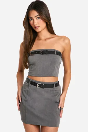 Boohoo Womens Belt Detail Mini Skirt - - Size 8 UK