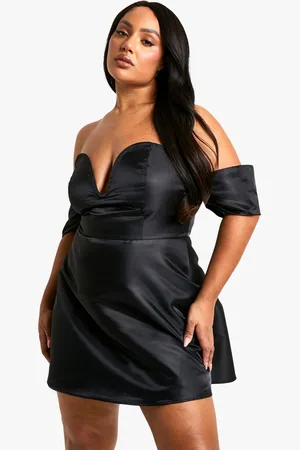 Boohoo Womens Plus Drop Shoulder V Plunge Skater Dress - - Size 22 UK