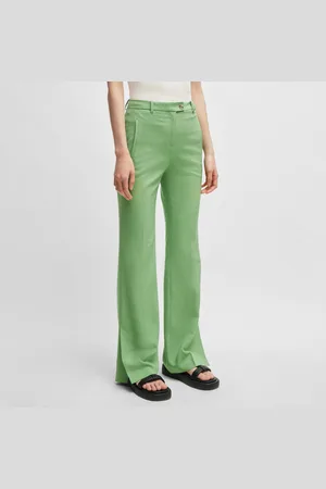 HUGO BOSS Womens Terela Slim-Fit Flared Trousers in Textile - Size 8 UK