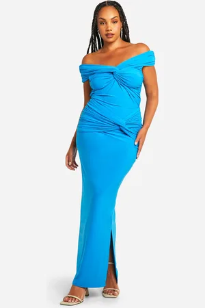 Boohoo Womens Plus Double Slinky Twist Detail Maxi Skirt - - Size 22 UK