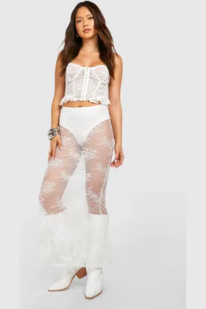 Boohoo Womens Woven Lace Maxi Skirt - - Size 10 UK
