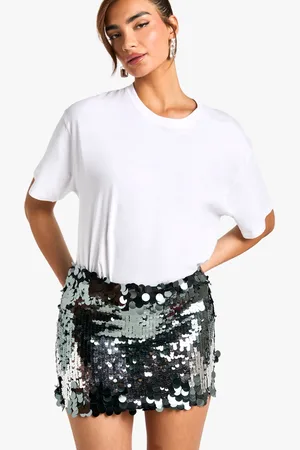 Boohoo Womens Multi Sequin Mini Skirt - - Size 10 UK