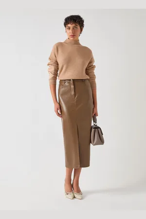 LK Bennett Womens Hardy Skirts, Chestnut - - Size 20 UK