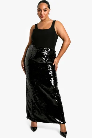 Boohoo Womens Plus Premium Sequin Maxi Skirt - - Size 20 UK