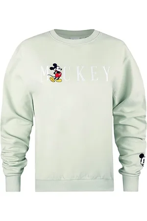 Disney Womens/Ladies Mickey Mouse Embroidered Sweatshirt (Sage) - - Size Medium