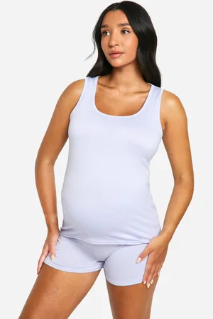 Boohoo Womens Maternity Super Soft Vest And Short Loungewear Set - - Size 16 UK