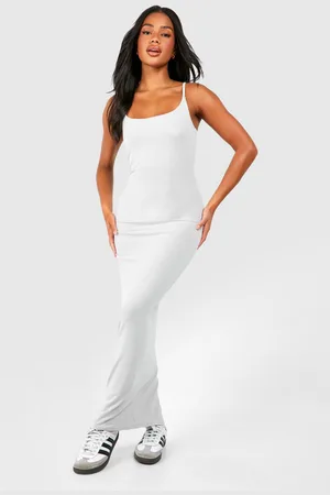 Boohoo Womens Premium Super Soft Strappy Bodycon Maxi Dress - Cotton - Size 12 UK