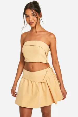 Boohoo Womens Foldover Waistband Detail Mini Skirt - - Size 14 UK
