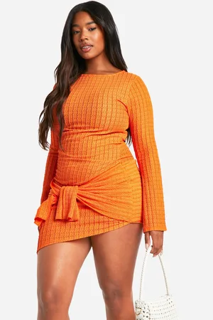 Boohoo Womens Plus Textured Drape Mini Dress - - Size 20 UK