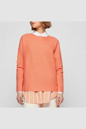 HUGO BOSS Womens C_Falanda Sweater in Red - Textile - Size 8 UK