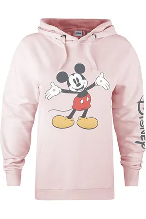 Disney Womens/Ladies Open Arms Mickey Mouse Hoodie (Pale ) - Size Large