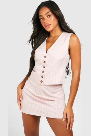 Boohoo Womens Tonal Stripe Micro Mini Skirt - - Size 6 UK