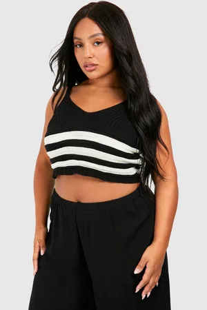 Boohoo Womens Plus Stripped Strappy Top - - Size 18 UK